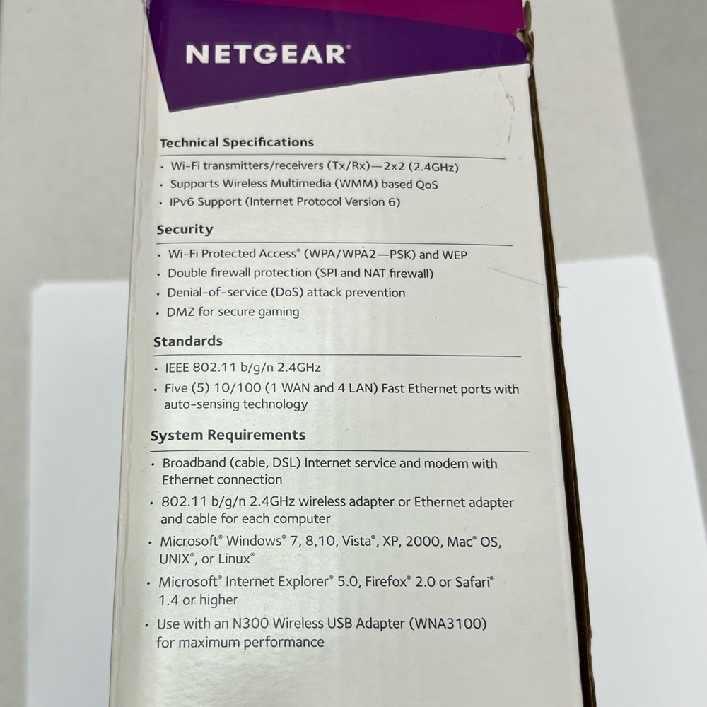 NETGEAR 🛜 N300 WiFi Router, model WNR2000 - Picture 7 of 15